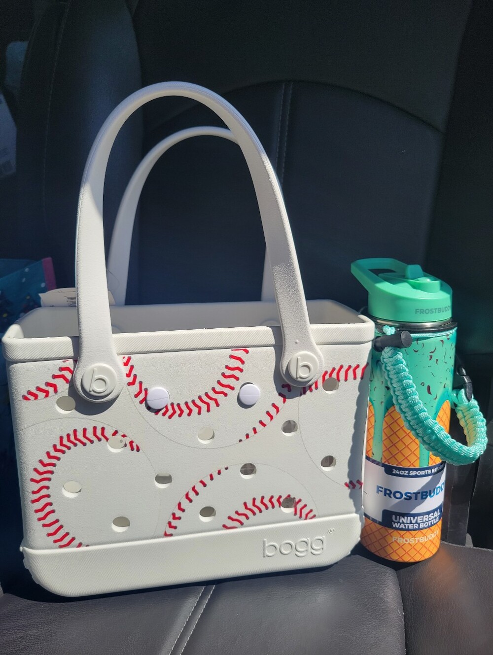 11" Bogg Bag Baseball plus Frost Buddy Baseball Life Ice Cream Water Bottle